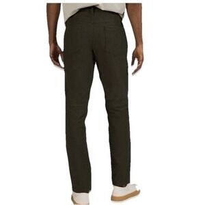 Lululemon ABC Slim Fit Utilitech Pants Men 32 Dark Olive Stretch 5 Pocket M5ABNS